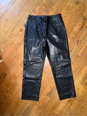 J. Crew KATE Black Faux Leather Pants